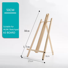 Load image into Gallery viewer, A4/A3 Beech Wood Table Easel 30cm/40cm/50cm
