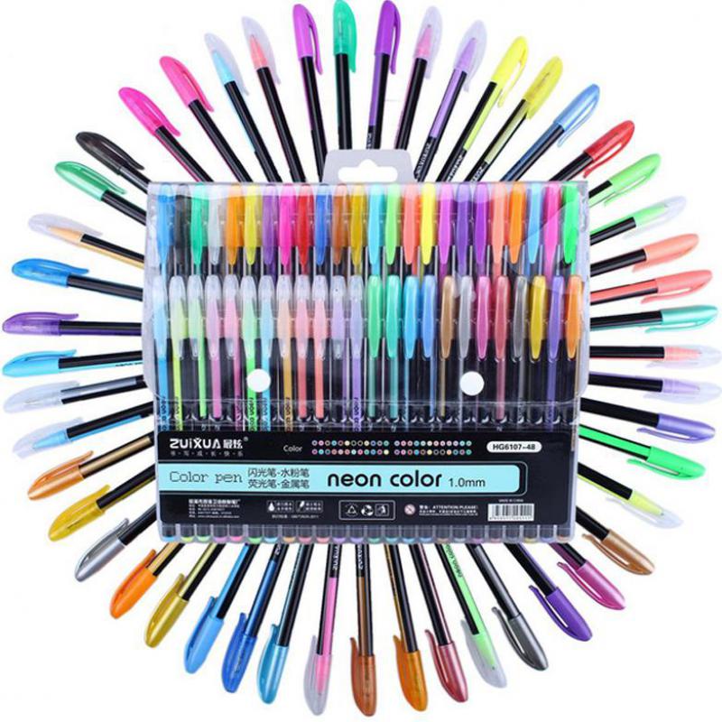 48pcs Color Gel Pens Set