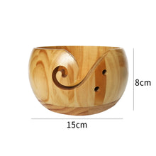 Load image into Gallery viewer, Round Wooden Yarn Bowl
