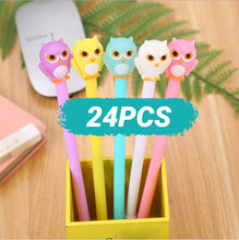 Load image into Gallery viewer, 24 pcs owl gel pen
