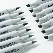 Load image into Gallery viewer, Arrtx OROS 32 Grey Tone Colors Alcohol Brush Markers
