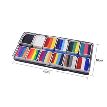 Load image into Gallery viewer, OPHIR Rainbow Water Based Face Paint Palette RT012A
