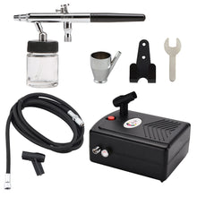 Load image into Gallery viewer, OPHIR 0.35mm Dual-Action Airbrush Kit Mini Air Compressor AC034 AC072
