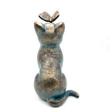 Load image into Gallery viewer, Garden Art Sculptures Cat Butterfly
