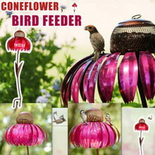 Load image into Gallery viewer, Coneflower Bird Feeder Rust Resistant Metal
