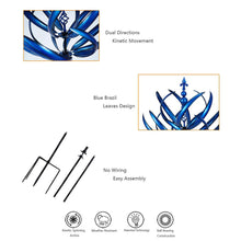 Load image into Gallery viewer, Iron Windmill Blue Durable Reflective with Stake
