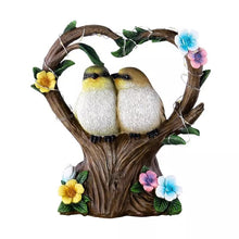 Load image into Gallery viewer, Lovebirds Garden Statue Light Solar Powered Resin Animal Sculpture
