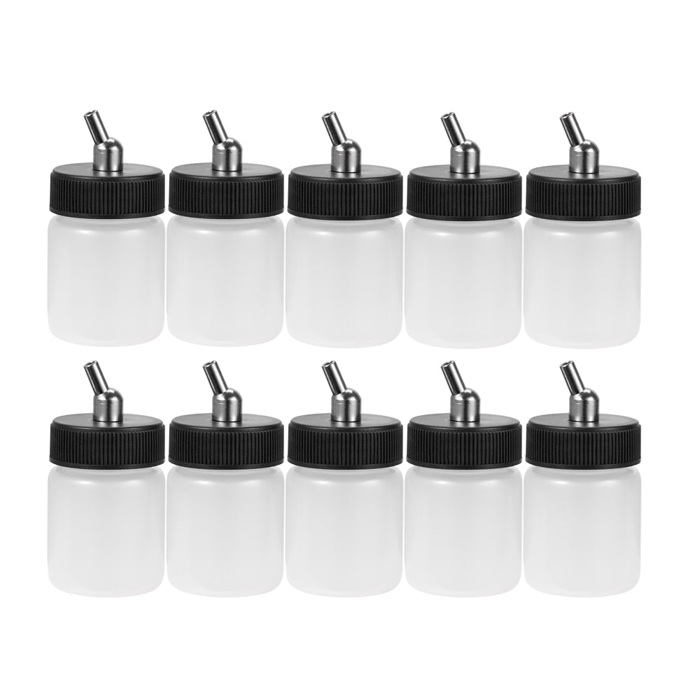 OPHIR 10x Dual Action Airbrush Paint Cup Plastic 22cc AC020-10x