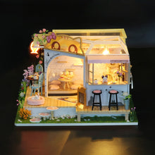 Load image into Gallery viewer, Cat Cafe Miniature Wooden Dollhouse Kit
