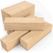 Load image into Gallery viewer, 5Pcs Basswood Carving Block Natural Soft Wood
