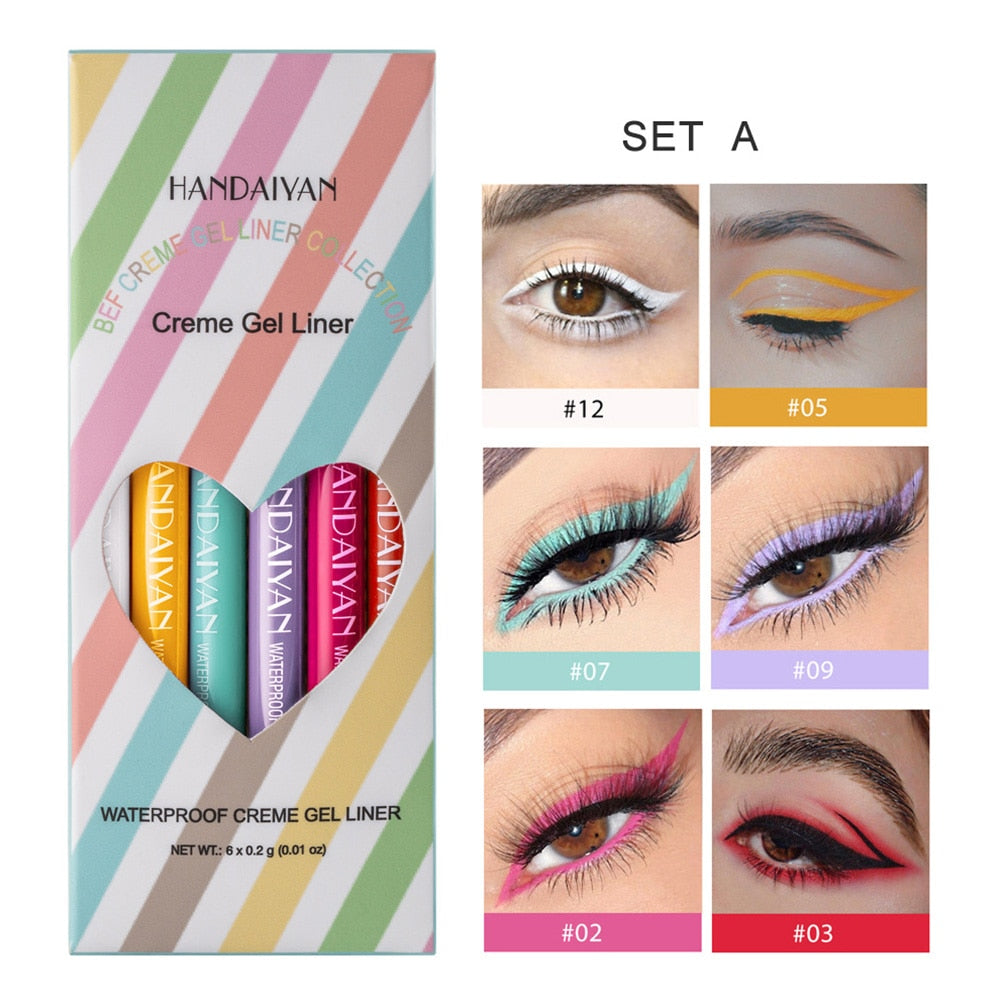 Handaiyan Color Eyeliner Set Waterproof