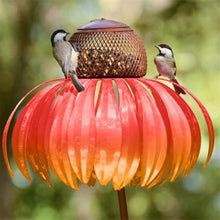 Load image into Gallery viewer, Coneflower Bird Feeder Rust Resistant Metal
