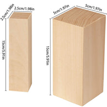 Load image into Gallery viewer, 5Pcs Basswood Carving Block Natural Soft Wood
