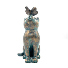 Load image into Gallery viewer, Garden Art Sculptures Cat Butterfly
