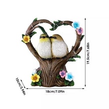 Load image into Gallery viewer, Lovebirds Garden Statue Light Solar Powered Resin Animal Sculpture
