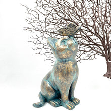 Load image into Gallery viewer, Garden Art Sculptures Cat Butterfly
