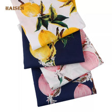 Load image into Gallery viewer, Lemon Printed Cotton Poplin Cloth
